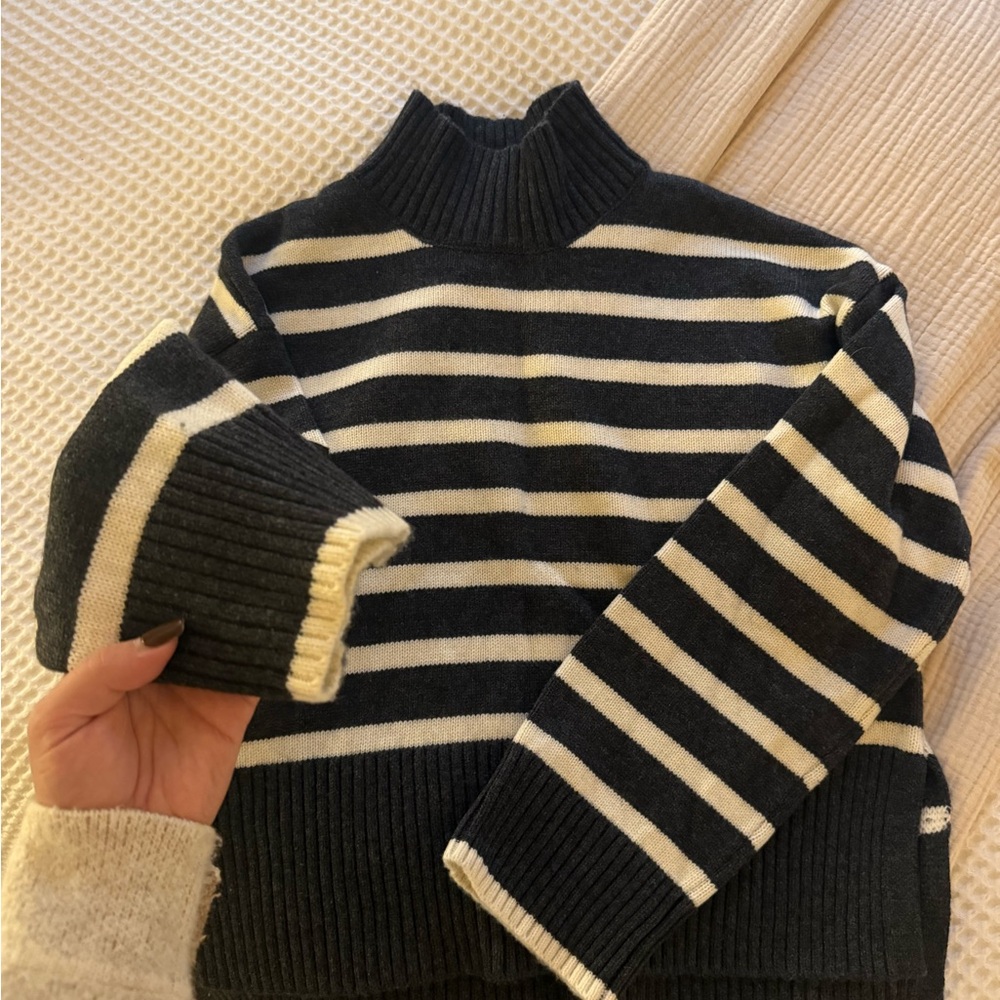 Striped white and gray women’s Sweater